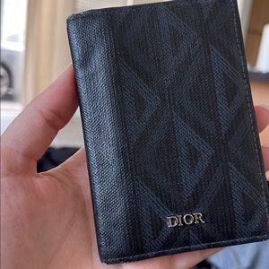 Dior vertical bifold dimaond cardholder